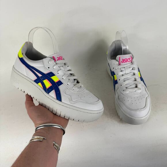 Asics Japan S Platform Sneakers Women's 8 White Leather Lace-Up Athletic Shoes - Picture 1 of 10